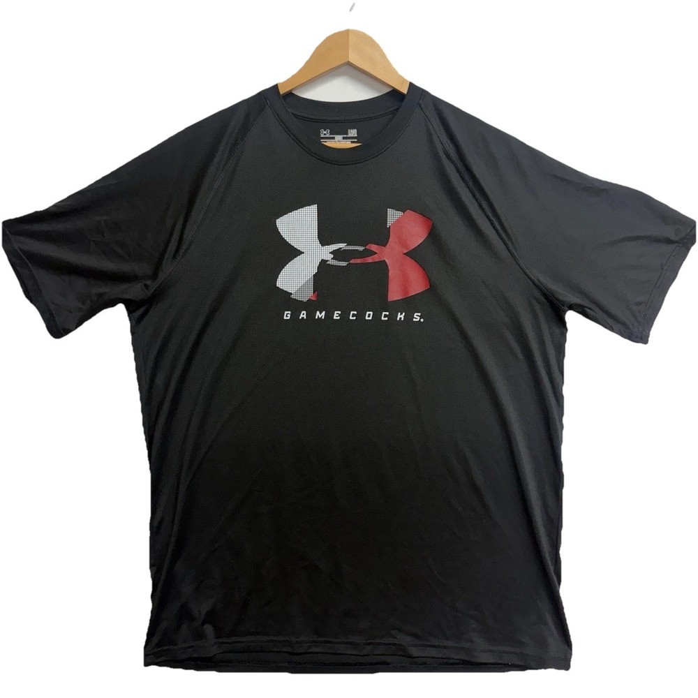 Under Armour Gamecocks T-Shirt Men's Large Black HeatGear‎ Loose Fit